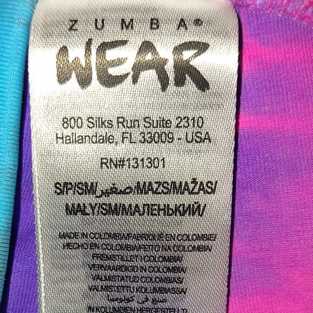 Zumba Fitness Kids Neon Graphic Leggings - Pink, Orange, Blue, Green - Picture 15 of 16